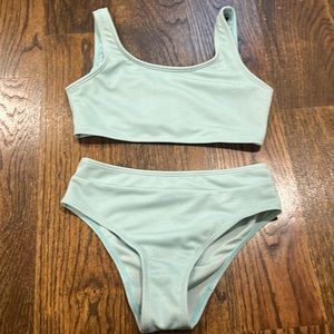 blue bathing suit set